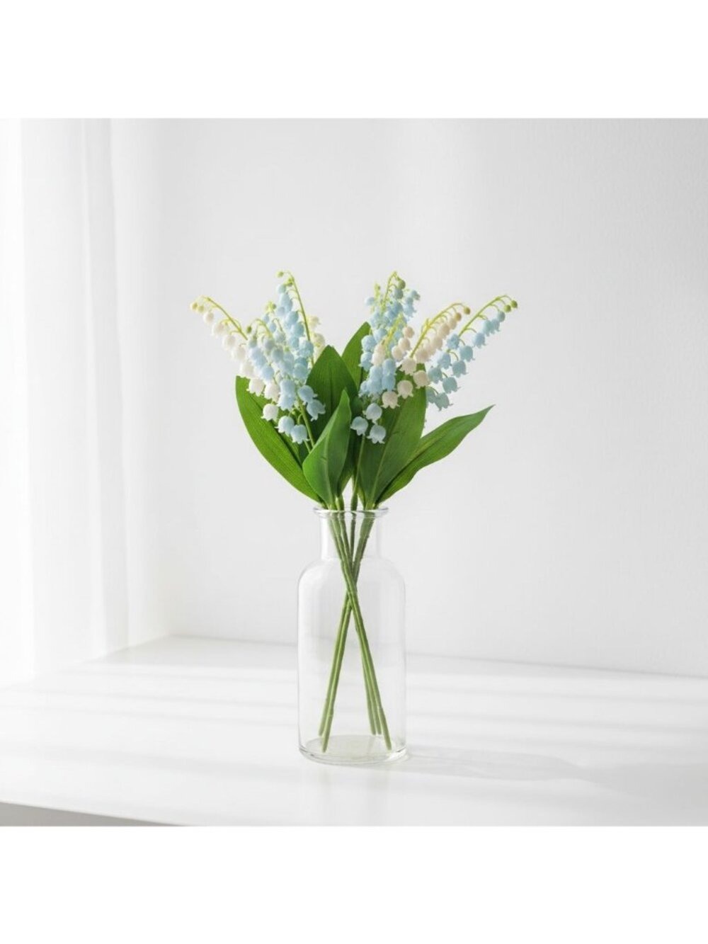 Artificial Lily Of The Valley Flowers 8 Stem Bunch Faux White Floral Bouquet - Picture 8 of 10